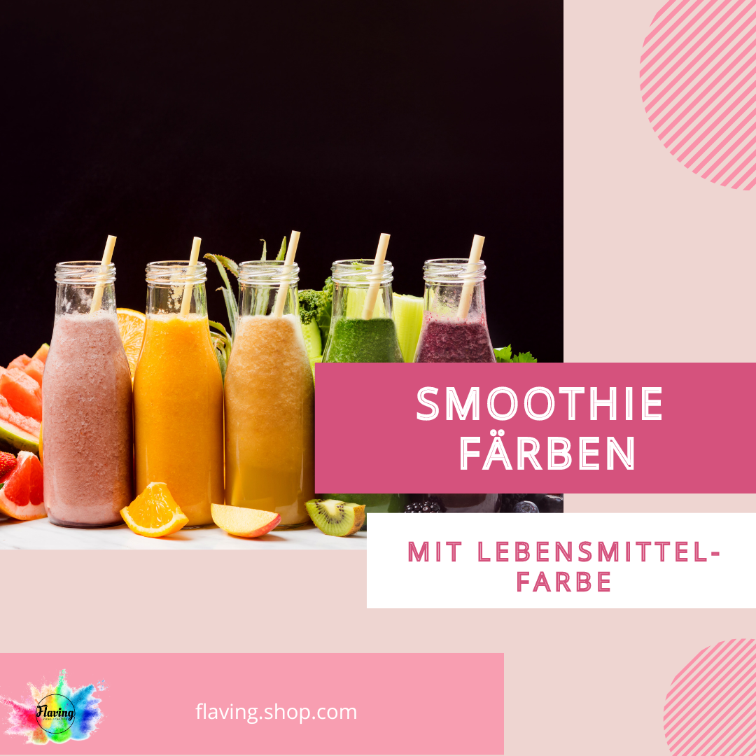 Smoothie mit Lebensmittelfarbe