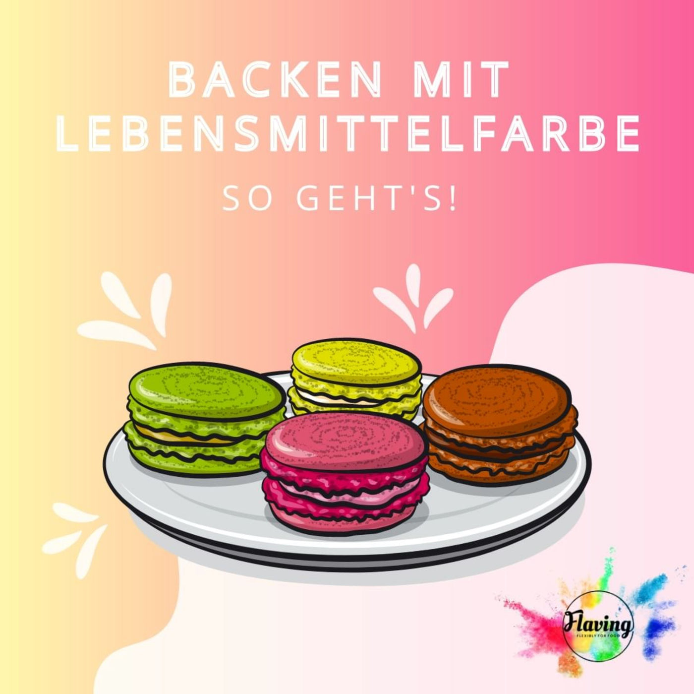 Backen mit Lebensmittelfarbe - So gehts