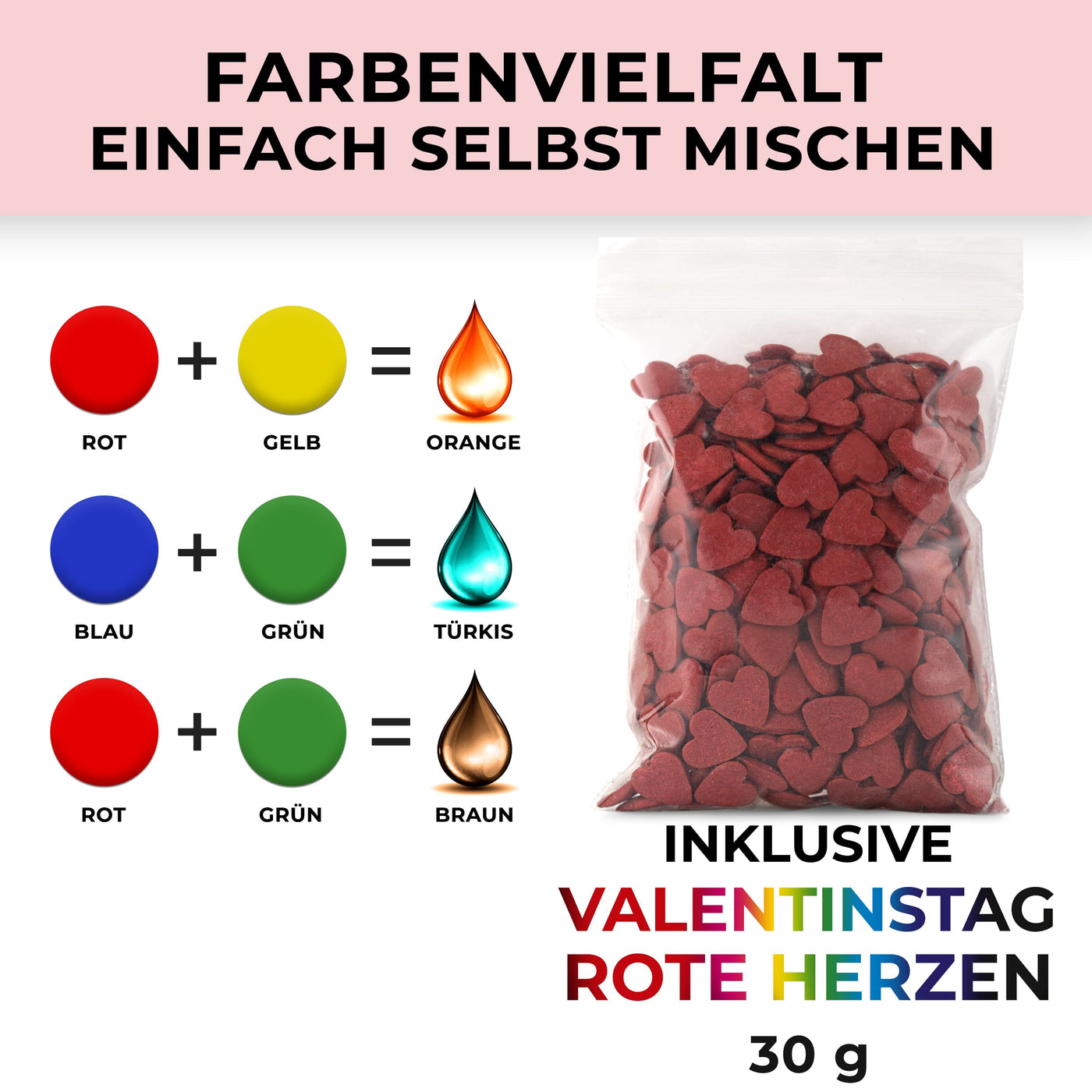 Doppelpack 2x: Flüssige Lebensmittelfarbe mit gratis Streusel | Einhorn, Piraten, Silberkugeln, Rote Herzen Lebensmittelfarbe flüssig Flaving 